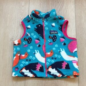Patagonia Baby Fleece Vest - Blue and Pink